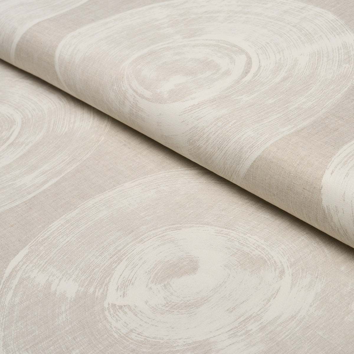 Painted Circles fabric in Neutral color - pattern number 183180 - by Schumacher in the Stars and Stripes collection