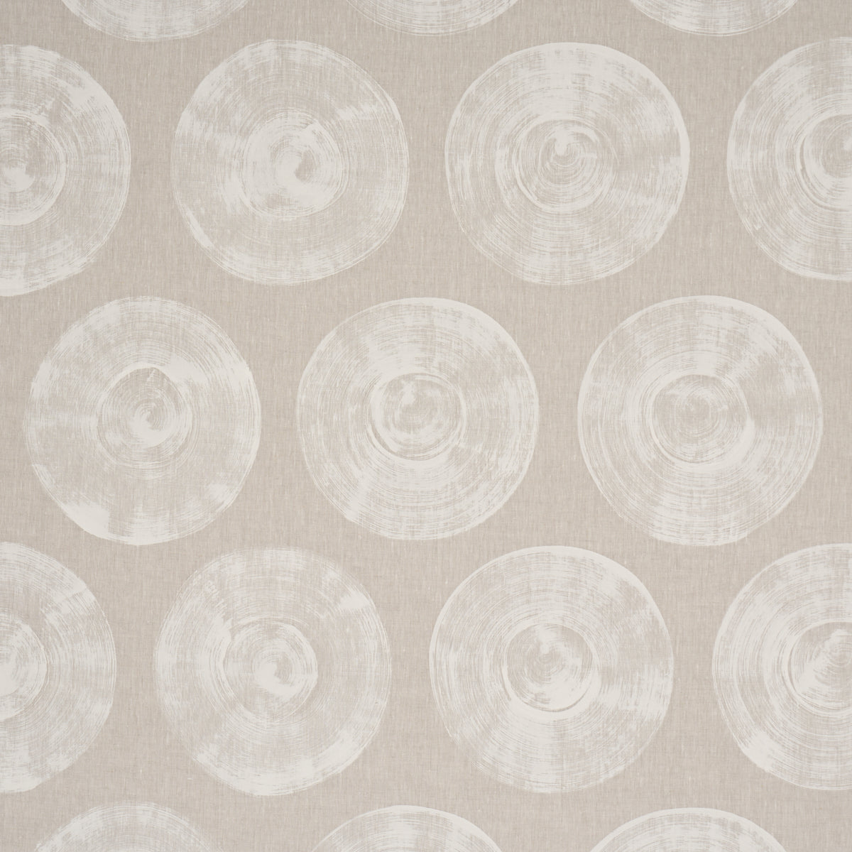 Painted Circles fabric in Neutral color - pattern number 183180 - by Schumacher in the Stars and Stripes collection