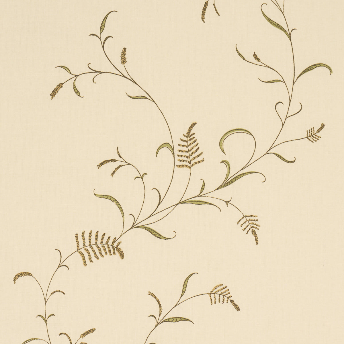 Winding Wheat fabric in Yellow color - pattern number 183200 - by Schumacher in the American Heritage collection
