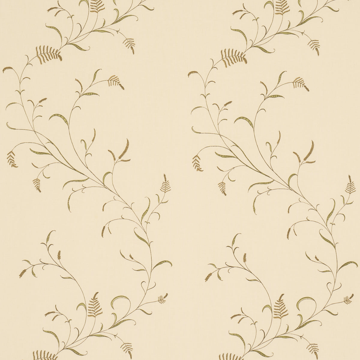 Winding Wheat fabric in Yellow color - pattern number 183200 - by Schumacher in the American Heritage collection