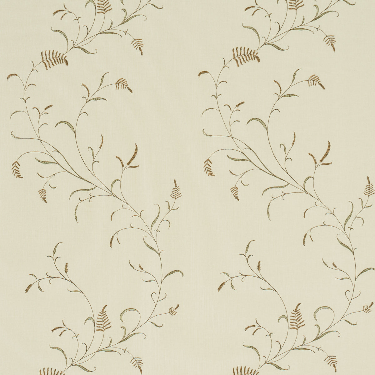 Winding Wheat fabric in Green color - pattern number 183201 - by Schumacher in the American Heritage collection
