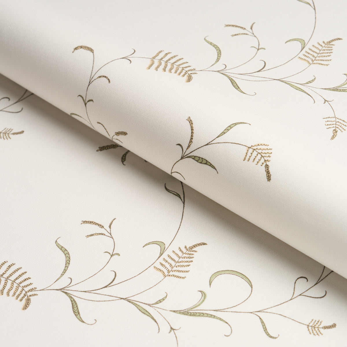 Winding Wheat fabric in Neutral color - pattern number 183202 - by Schumacher in the American Heritage collection