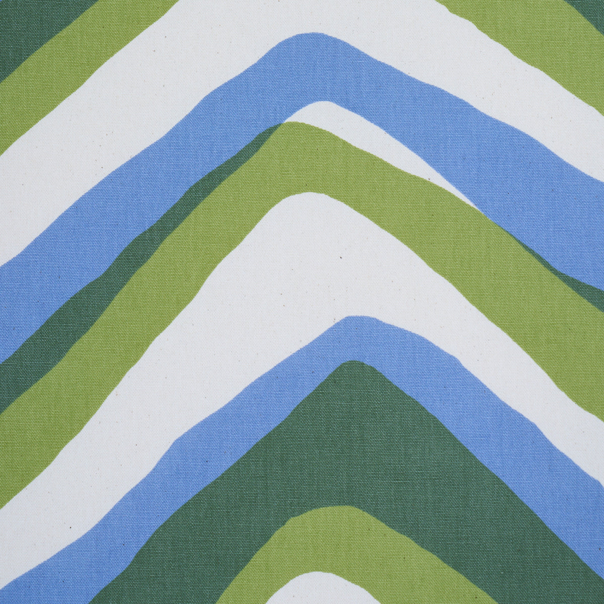 Chevron fabric in Green &amp; Blue color - pattern number 183720 - by Schumacher in the Tillett collection