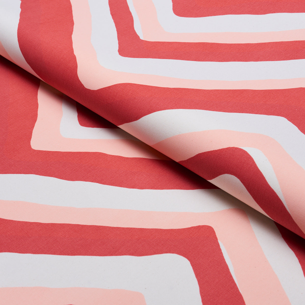 Chevron fabric in Coral color - pattern number 183722 - by Schumacher in the Tillett collection