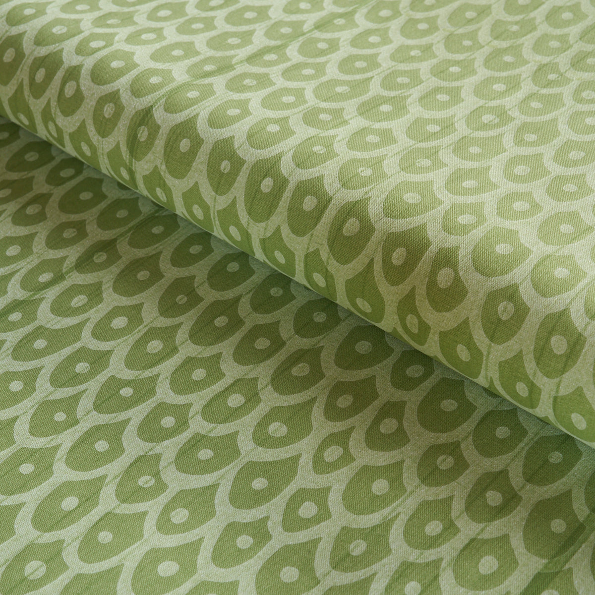 Fish Scales fabric in Green color - pattern number 183732 - by Schumacher in the Tillett collection