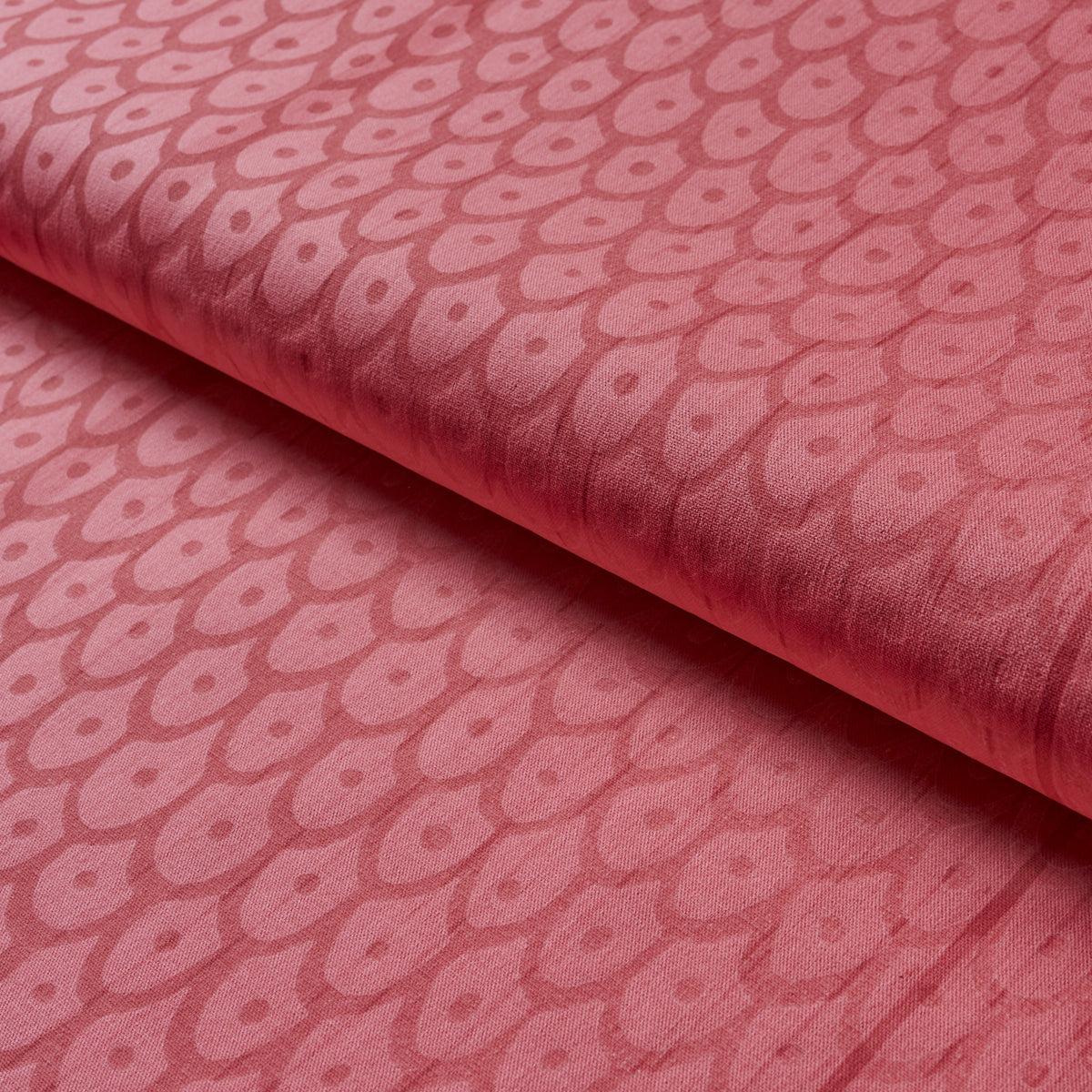 Fish Scales fabric in Red color - pattern number 183733 - by Schumacher in the Tillett collection