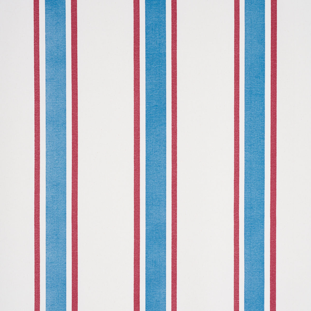 Hadwen Stripe fabric in Red &amp; Blue color - pattern number 183740 - by Schumacher in the Tillett collection
