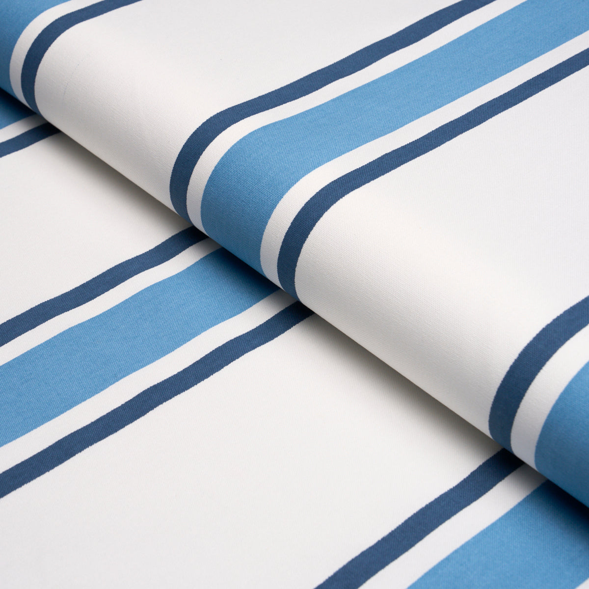 Hadwen Stripe fabric in Blues color - pattern number 183741 - by Schumacher in the Tillett collection