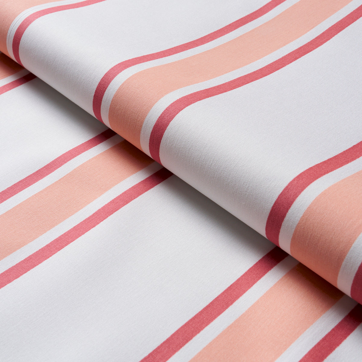Hadwen Stripe fabric in Coral color - pattern number 183742 - by Schumacher in the Tillett collection