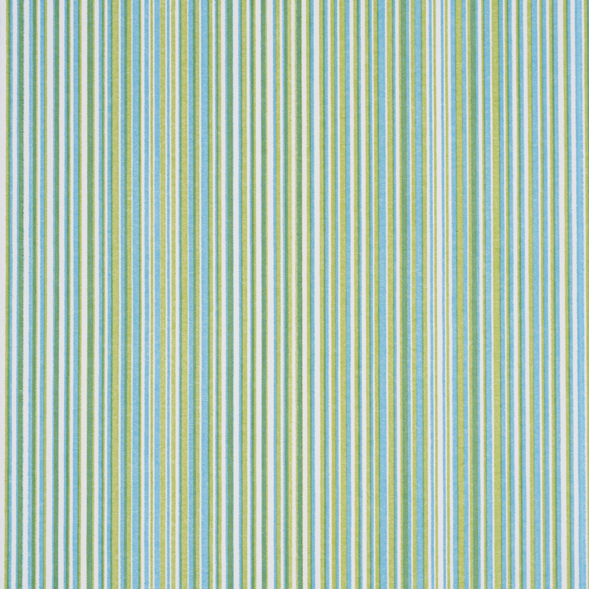 Ministripe fabric in Green &amp; Sky color - pattern number 183761 - by Schumacher in the Tillett collection