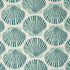 Scallop Shell fabric in Aqua color - pattern number 183770 - by Schumacher in the Tillett collection