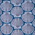 Scallop Shell fabric in Indigo color - pattern number 183773 - by Schumacher in the Tillett collection