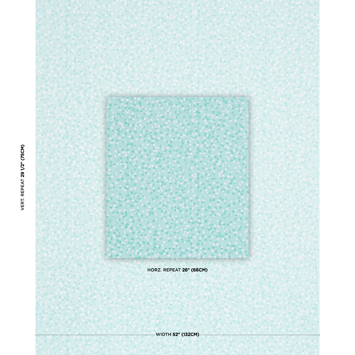 Scattered Dot fabric in Seafoam color - pattern number 183781 - by Schumacher in the Tillett collection