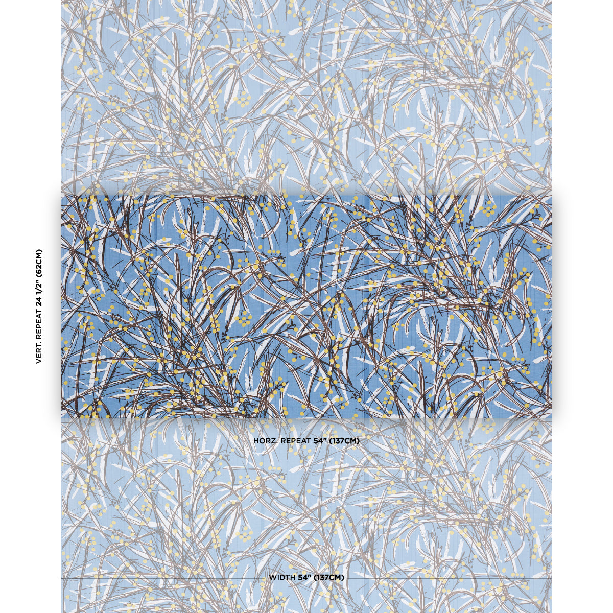 Seaweed fabric in Navy Multi color - pattern number 183810 - by Schumacher in the Tillett collection