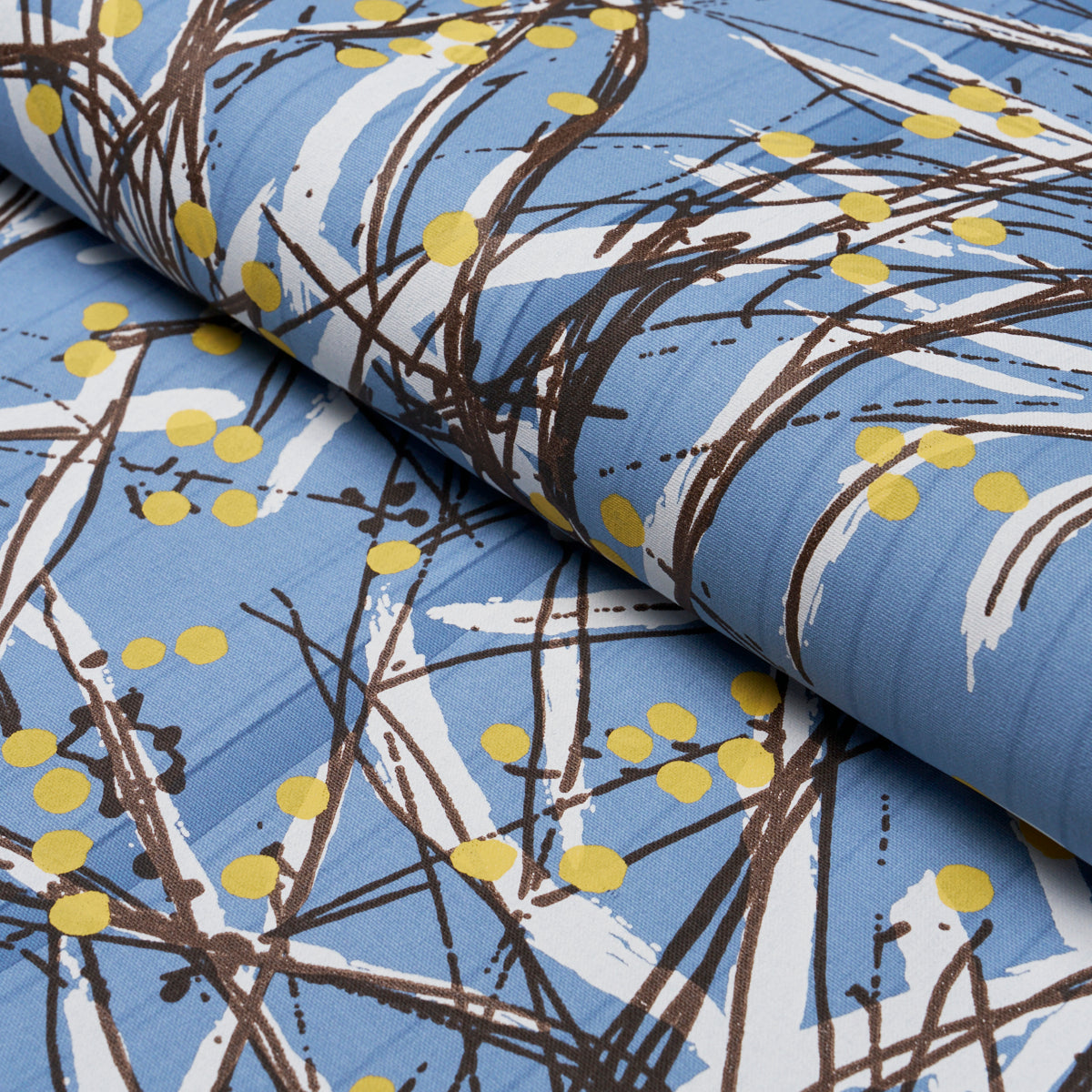 Seaweed fabric in Navy Multi color - pattern number 183810 - by Schumacher in the Tillett collection