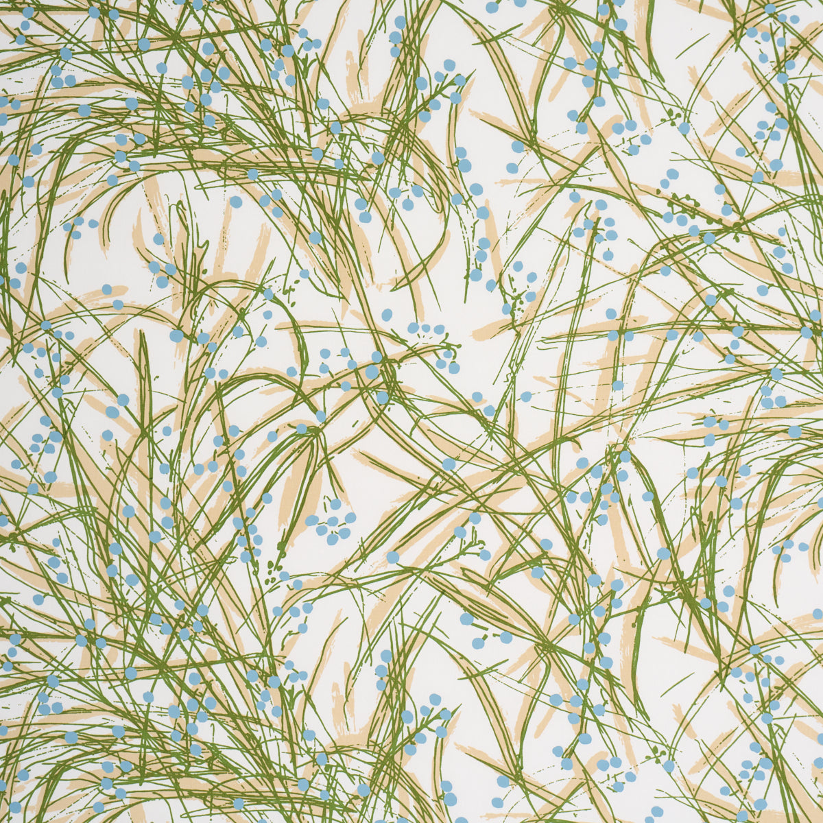 Seaweed fabric in Green Multi color - pattern number 183812 - by Schumacher in the Tillett collection