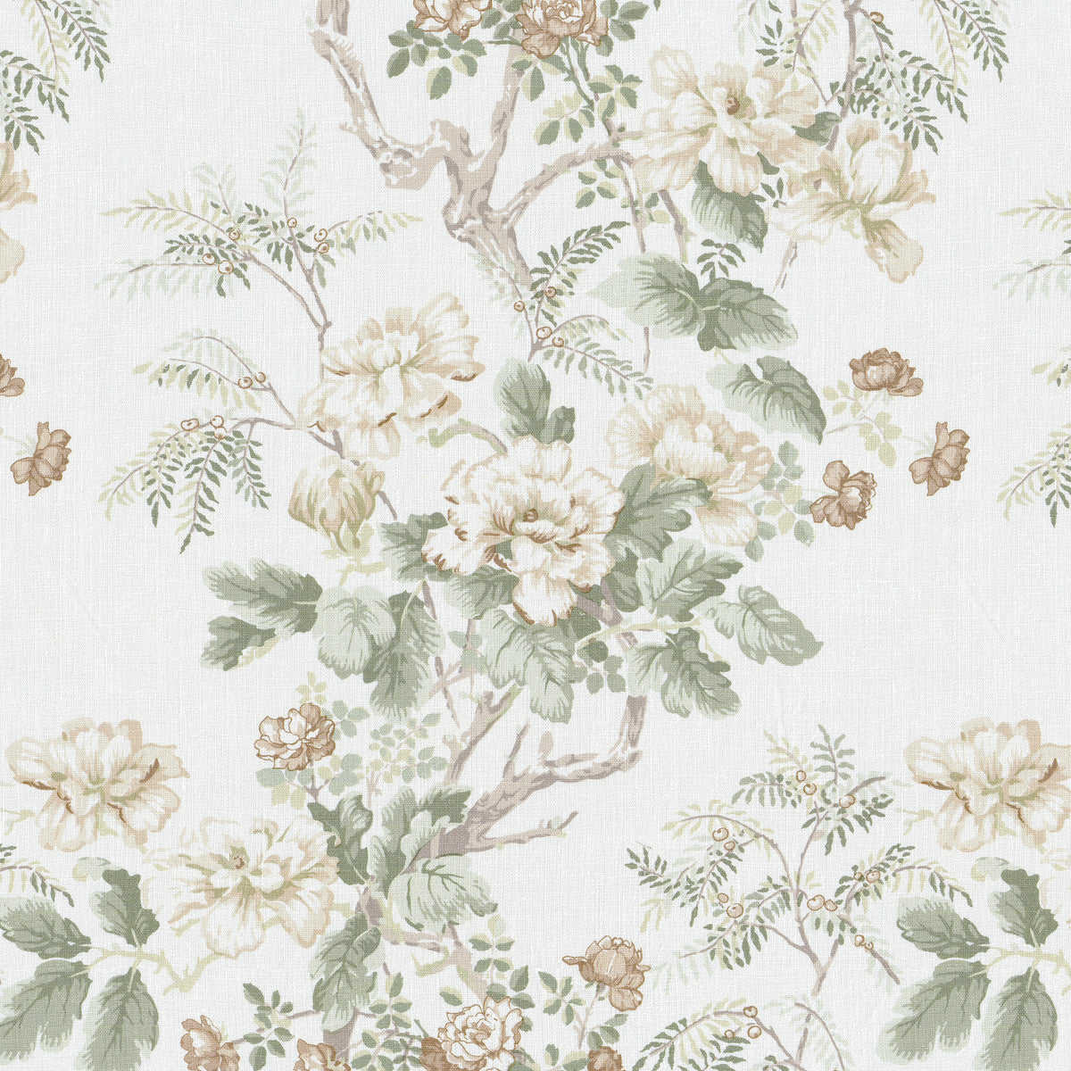 Chinese Peony fabric in Beige color - pattern number 2009164.1630.0 - by Lee Jofa in the Hinton Hill collection