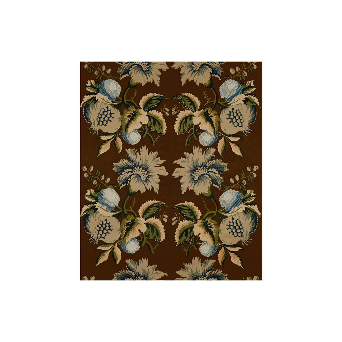 Jessup fabric in sepia/indigo color - pattern 2012142.650.0 - by Lee Jofa in the Oscar De La Renta II collection