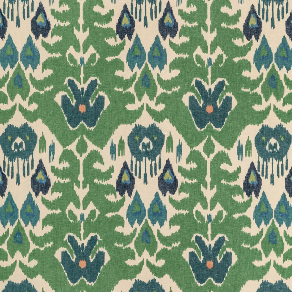 Marco Polo fabric in green/navy color - pattern 2012144.350.0 - by Lee Jofa in the Oscar De La Renta II collection
