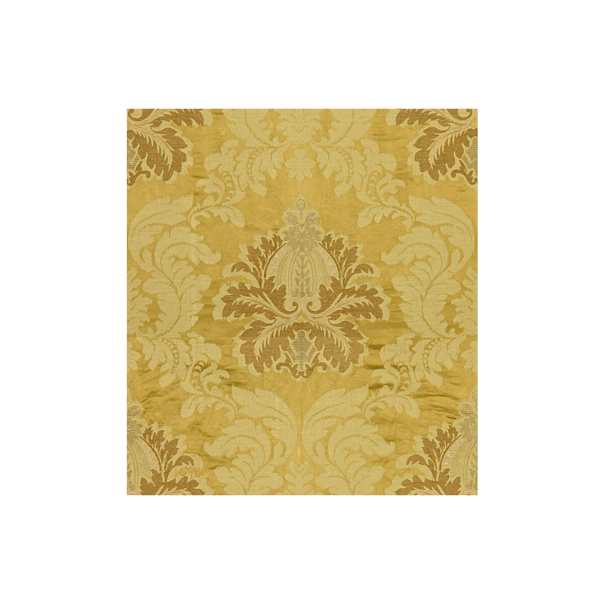 Emilia Damask fabric in gold color - pattern 2012154.4.0 - by Lee Jofa in the Oscar De La Renta II collection
