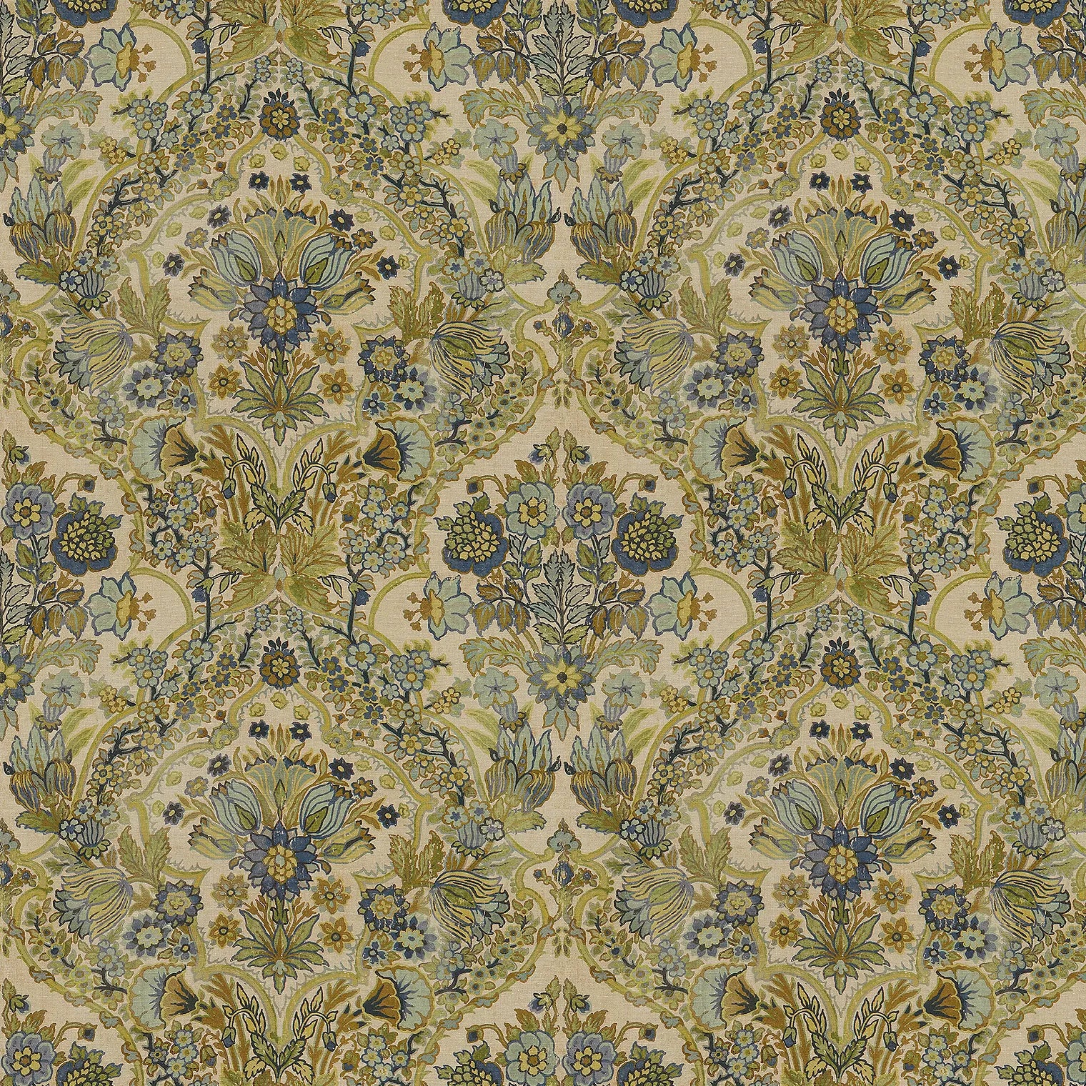 Tetbury fabric in blue/green color - pattern 2013134.513.0 - by Lee Jofa in the Royal Oak Anniversary collection