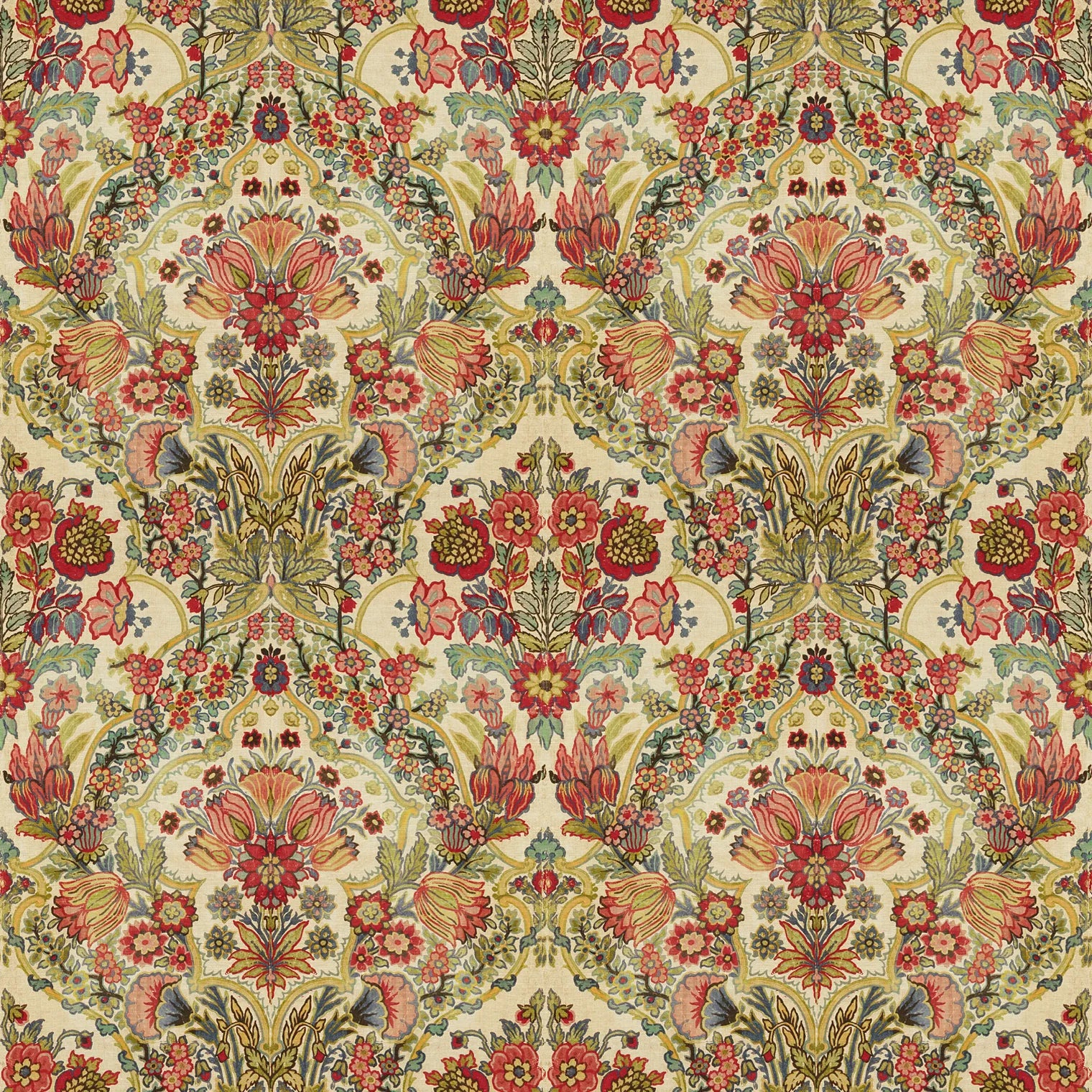 Tetbury fabric in multi color - pattern 2013134.735.0 - by Lee Jofa in the Royal Oak Anniversary collection