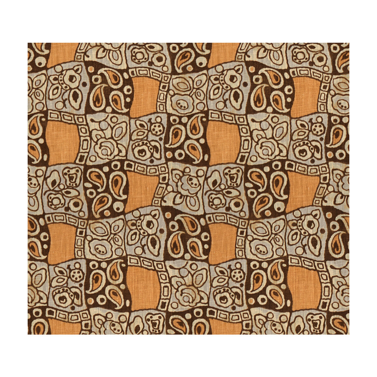 Margaret fabric in whiskey/brown color - pattern 2015110.684.0 - by Lee Jofa in the Bunny Williams collection