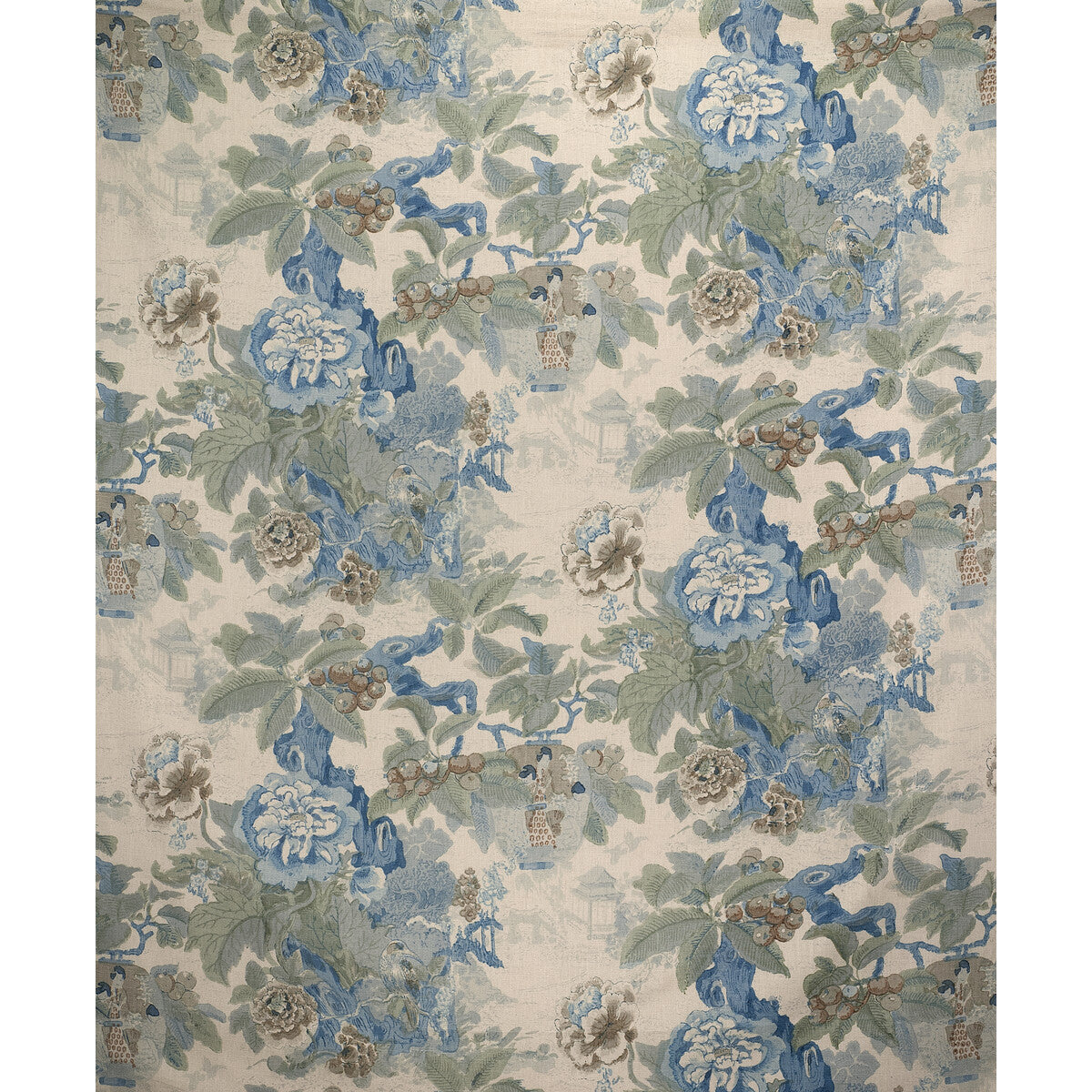 Chinese Lantern II fabric in sky/jade color - pattern 2017141.35.0 - by Lee Jofa