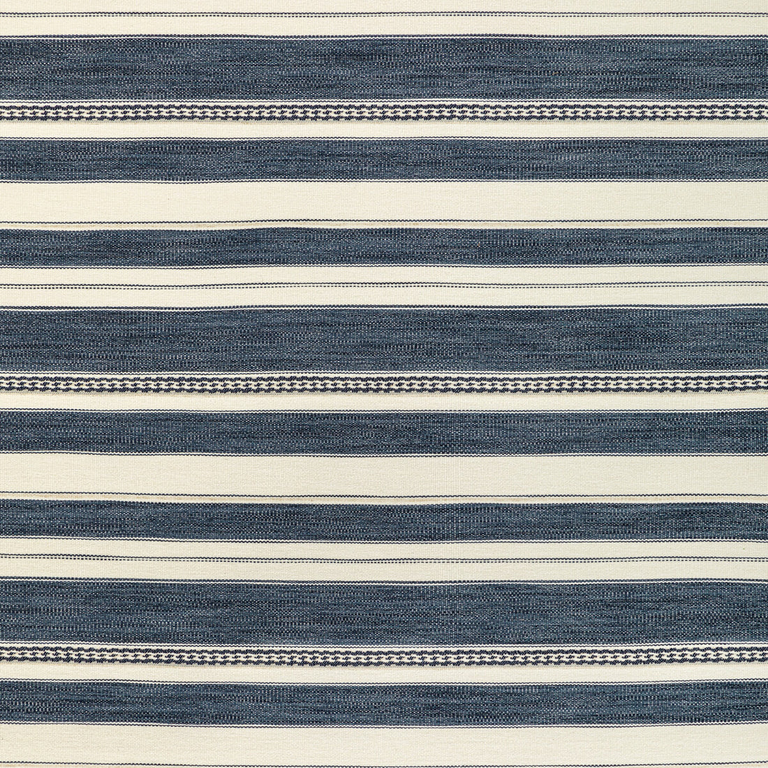 Entoto Stripe fabric in marine/ivory color - pattern 2017143.501.0 - by Lee Jofa in the Breckenridge collection