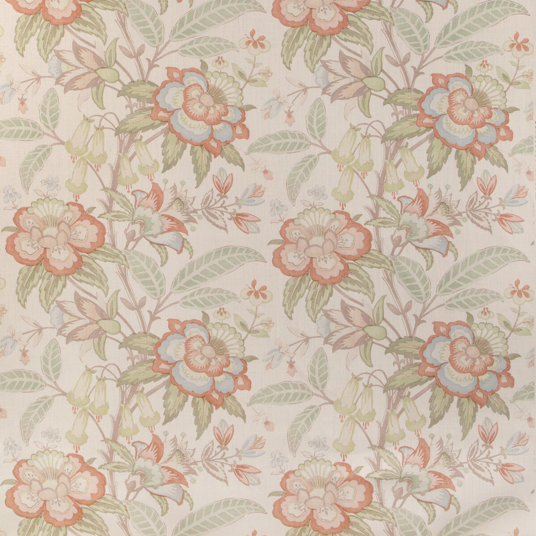 Davenport Print fabric in coral color - pattern 2017164.312.0 - by Lee Jofa in the Garden Walk collection