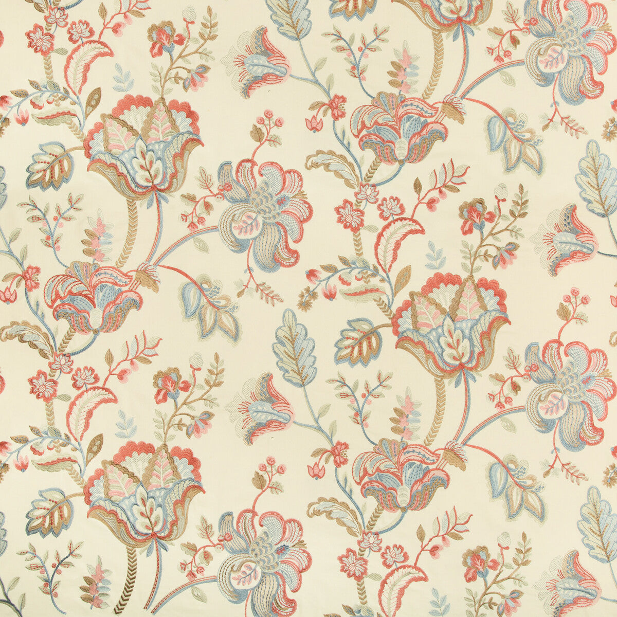 Bradford Emb fabric in petal/capri color - pattern 2017174.57.0 - by Lee Jofa in the Westport collection
