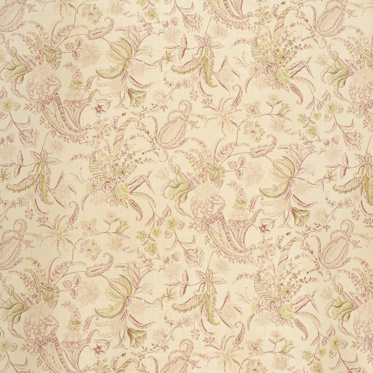 Paisley Passion fabric in pink/gree color - pattern 2020155.7103.0 - by Lee Jofa in the Paolo Moschino Fabrics collection