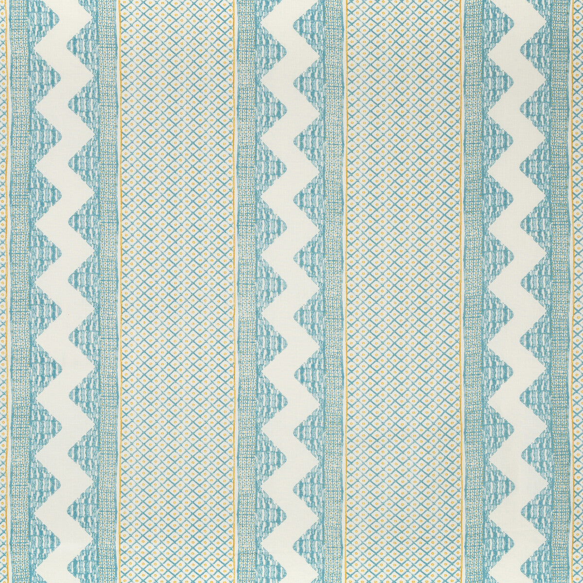 Whitaker Print fabric in ocean/gold color - pattern 2020188.134.0 - by Lee Jofa in the Avondale collection