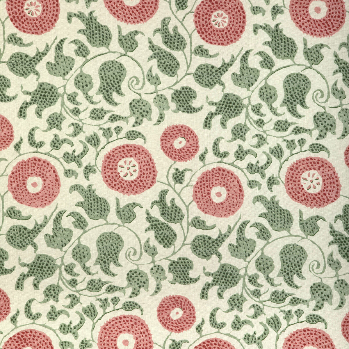 Eldora Print fabric in leaf/rose color - pattern 2020204.73.0 - by Lee Jofa in the Clare Prints collection