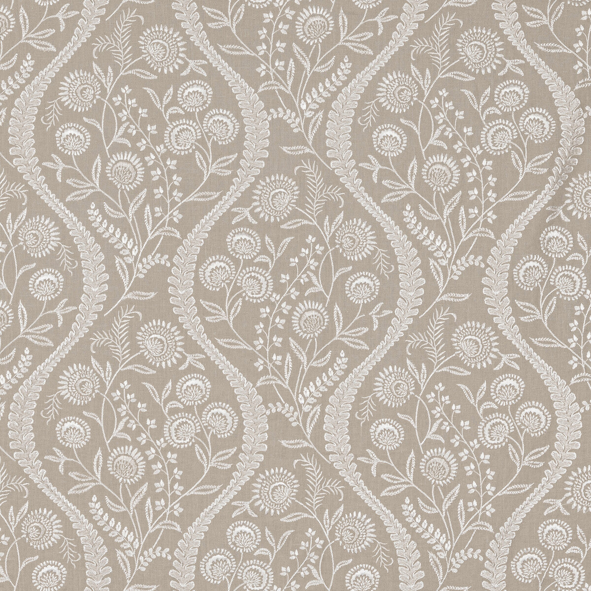 Floriblanca fabric in linen color - pattern 2020219.16.0 - by Lee Jofa in the Oscar De La Renta IV collection