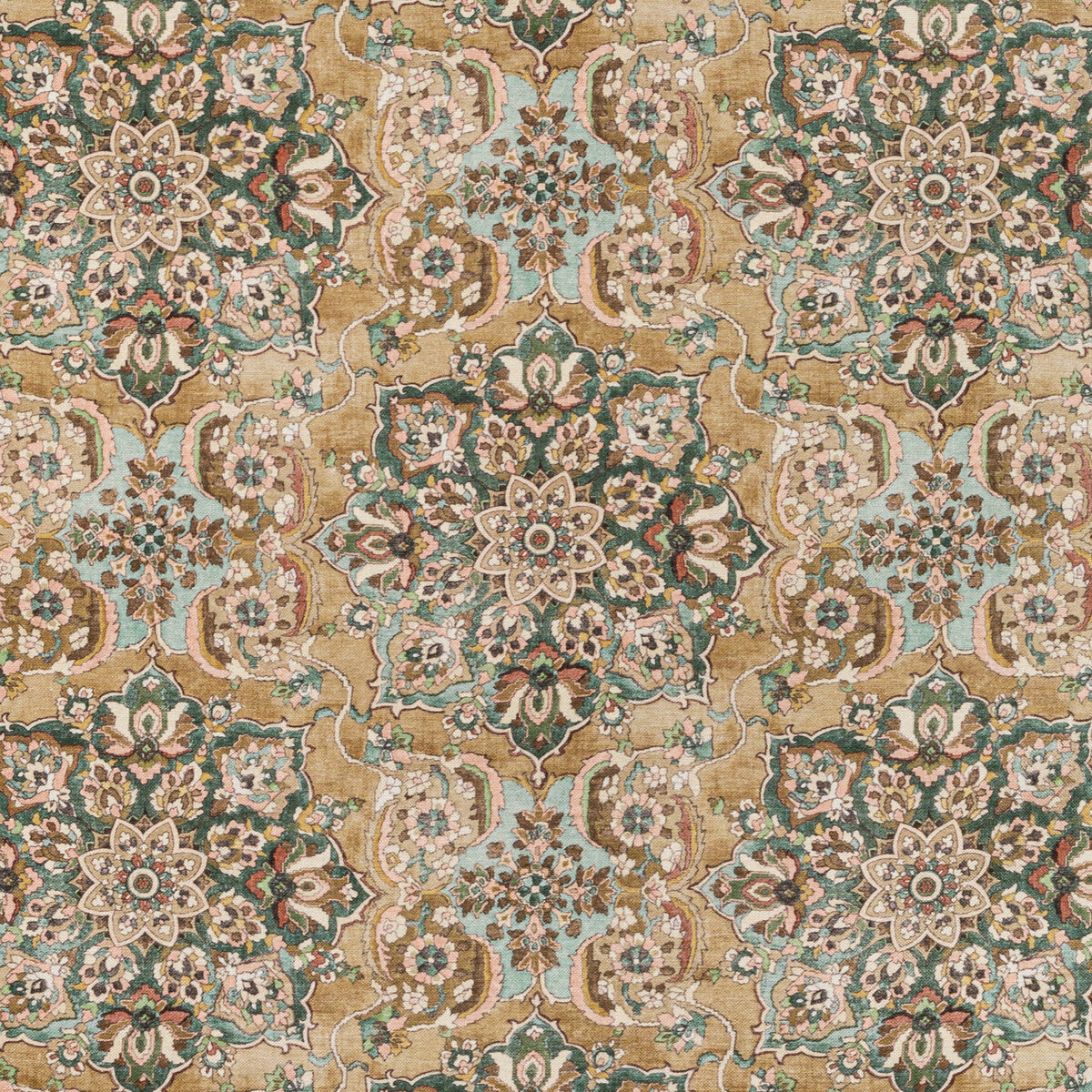 Granada Print fabric in bronze color - pattern 2020220.430.0 - by Lee Jofa in the Oscar De La Renta IV collection