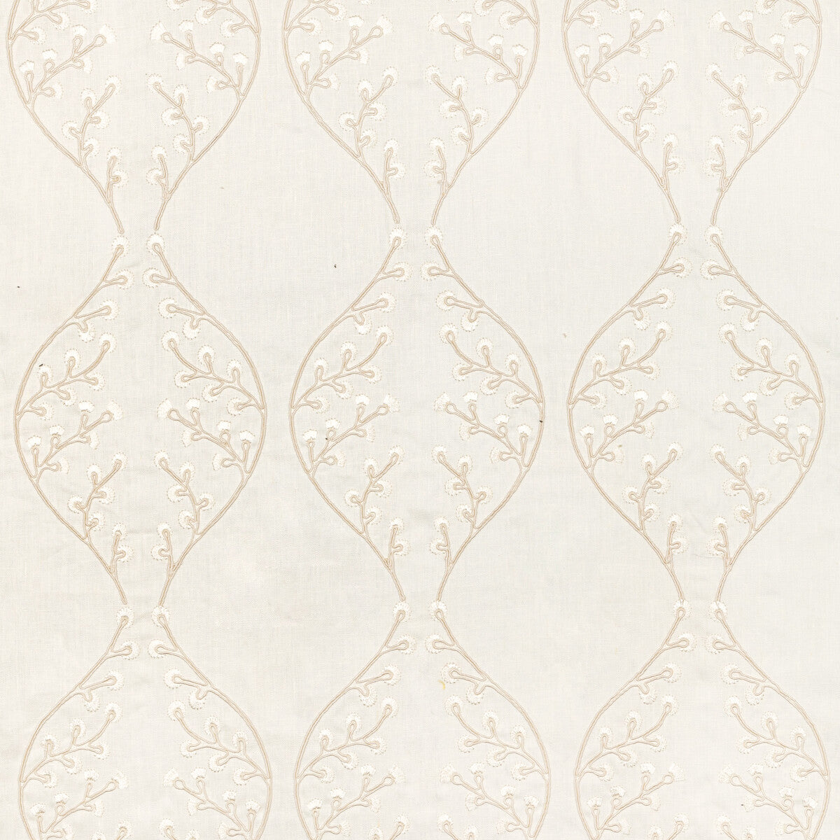 Lillie Embroidery fabric in ivory color - pattern 2021129.1.0 - by Lee Jofa in the Summerland collection