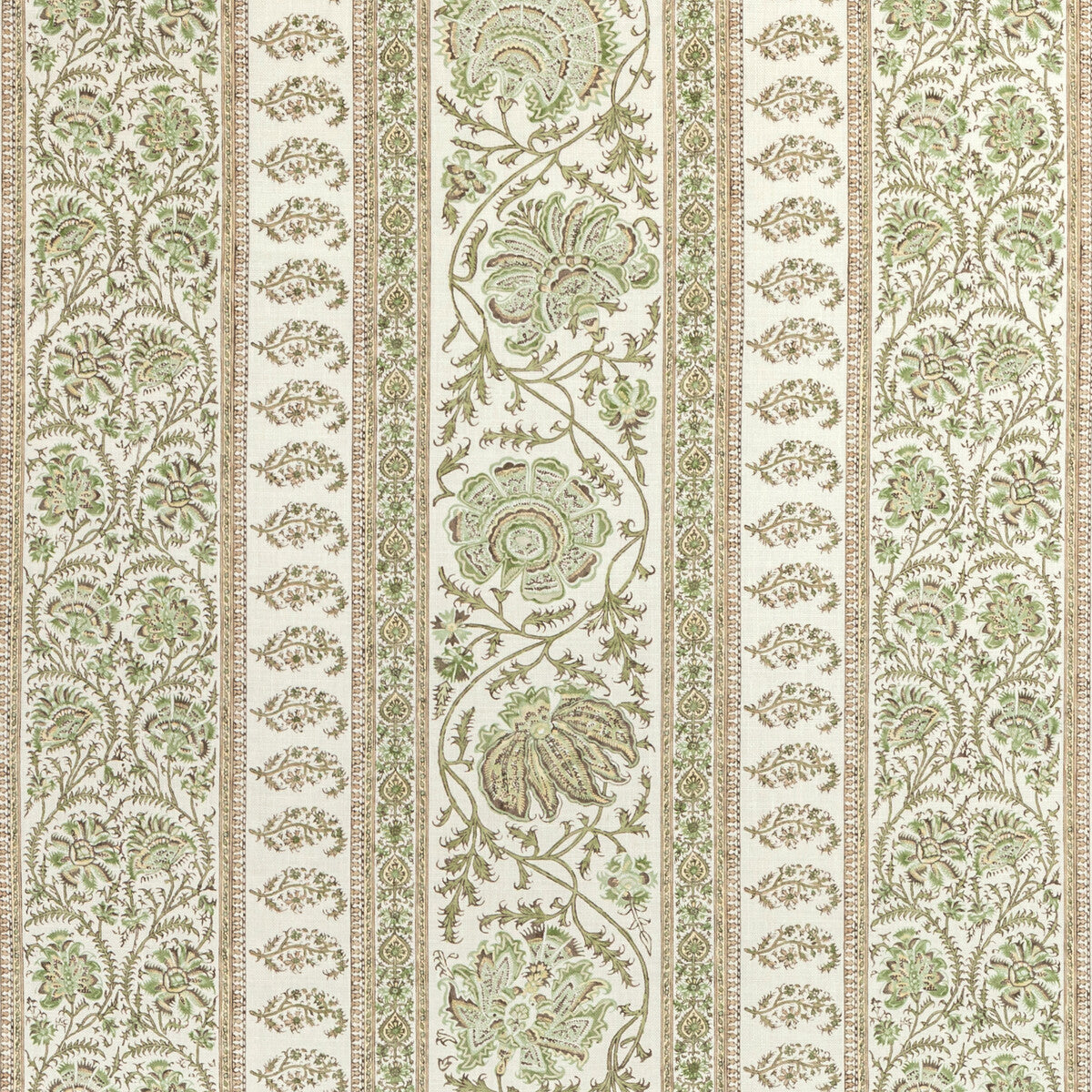 Indiennes Stripe fabric in ivy color - pattern 2022106.316.0 - by Lee Jofa in the Sarah Bartholomew collection