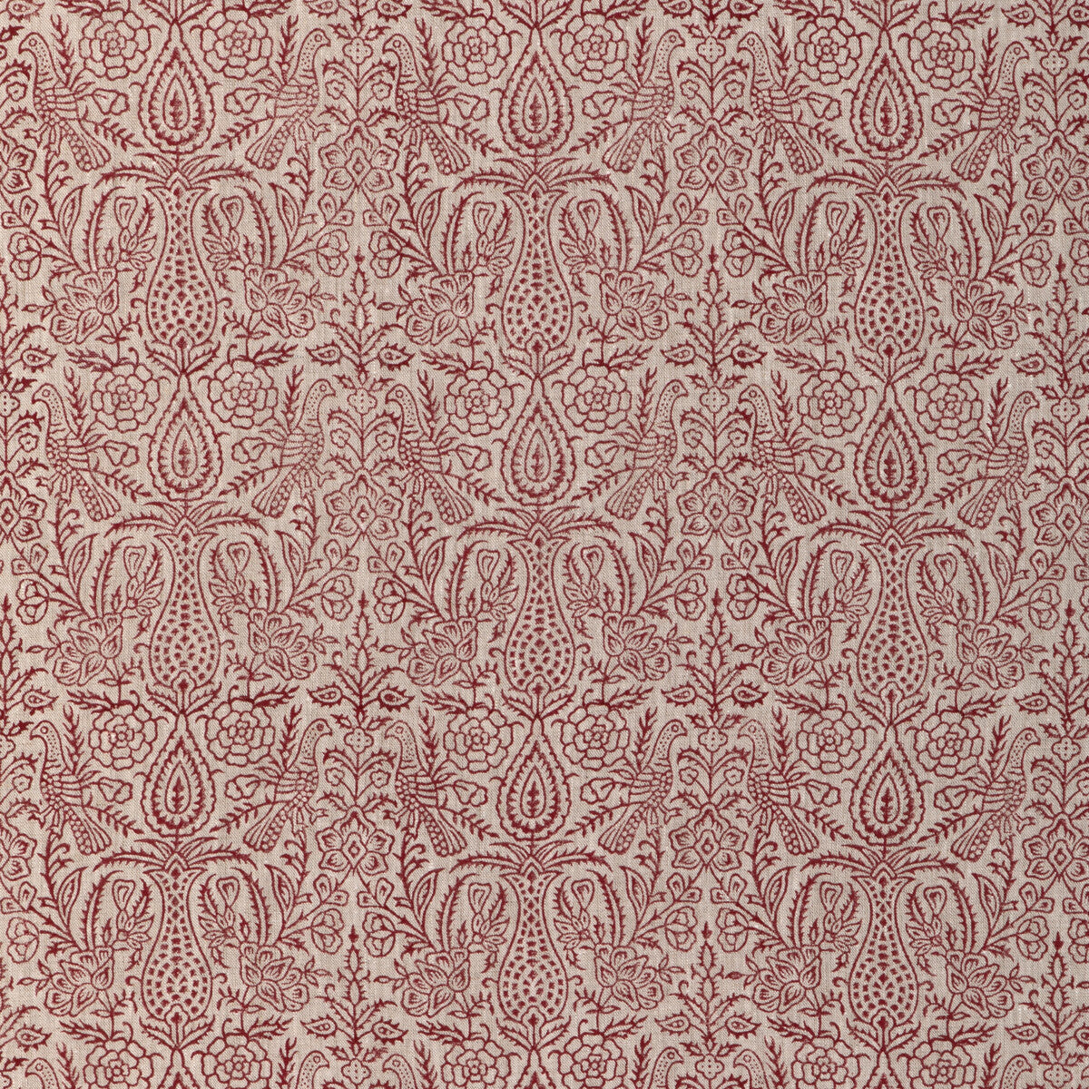 Haven Handblock fabric in ruby color - pattern 2023101.19.0 - by Lee Jofa in the Clare Prints collection