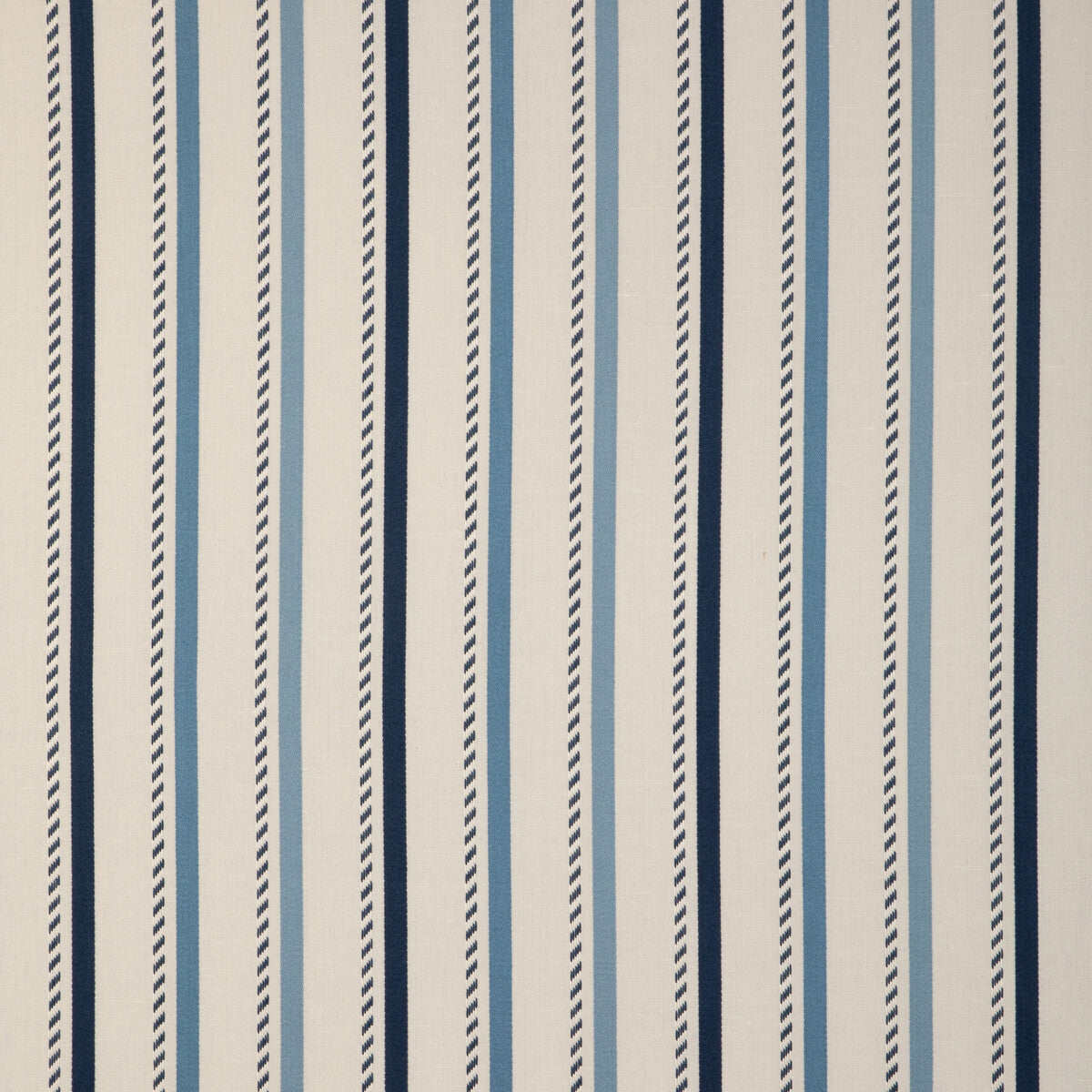Buxton Stripe fabric in navy/sky color - pattern 2023106.550.0 - by Lee Jofa in the Highfield Stripes And Plaids collection