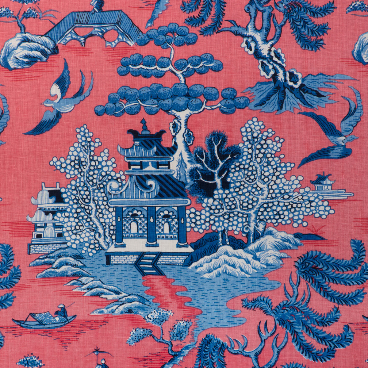 Willow Lake Print fabric in punch color - pattern 2023128.195.0 - by Lee Jofa in the Lee Jofa 200 collection