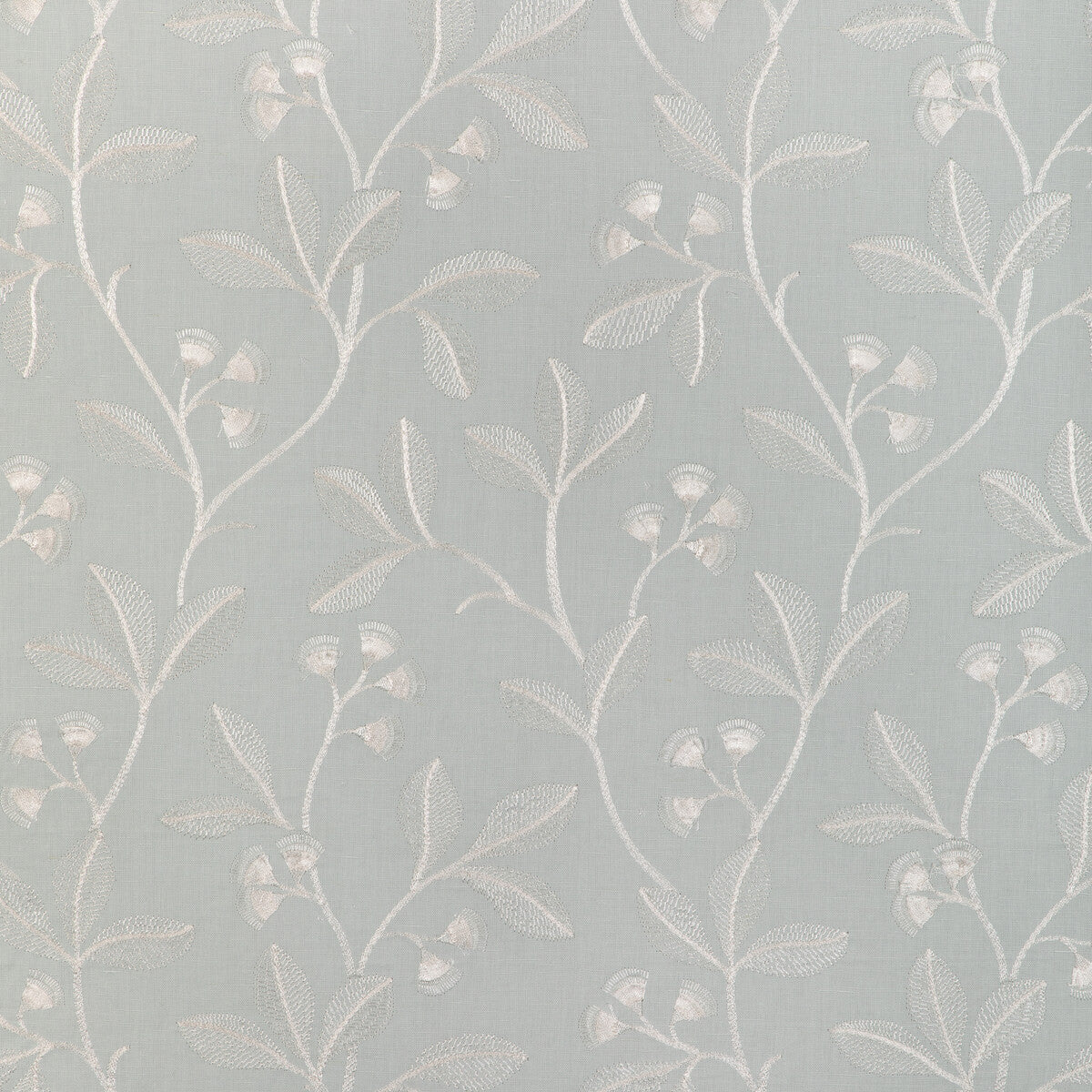 Iris Embroidery fabric in aqua color - pattern 2023144.13.0 - by Lee Jofa in the Garden Walk collection