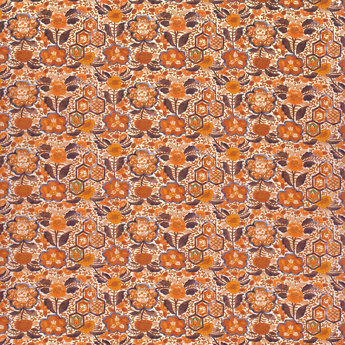 Imari I fabric in orange color - pattern 2024106.12.0 - by Lee Jofa in the Paolo Moschino 2024 collection