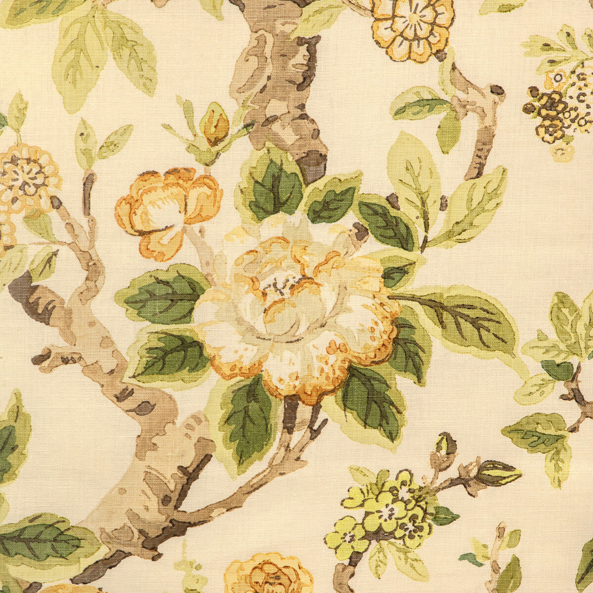 Tara Magnolia fabric in gold color - pattern number 2025100.34.0 - by Lee Jofa in the Showroom Exclusive collection