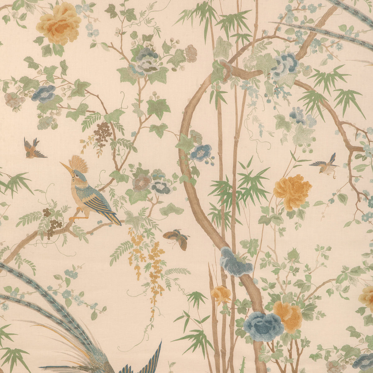 Mandalay Print fabric in Willow color - pattern number 2025107.530.0 - by Lee Jofa in the Kingsley collection