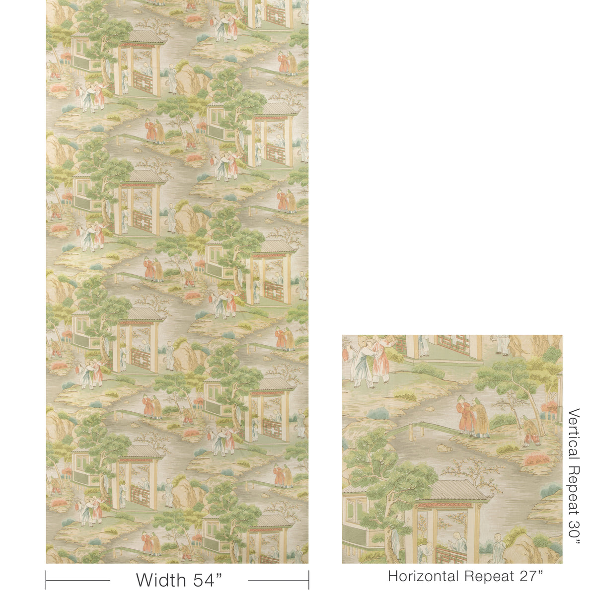 Tarim River Print fabric in Leaf color - pattern number 2025108.316.0 - by Lee Jofa in the Kingsley collection