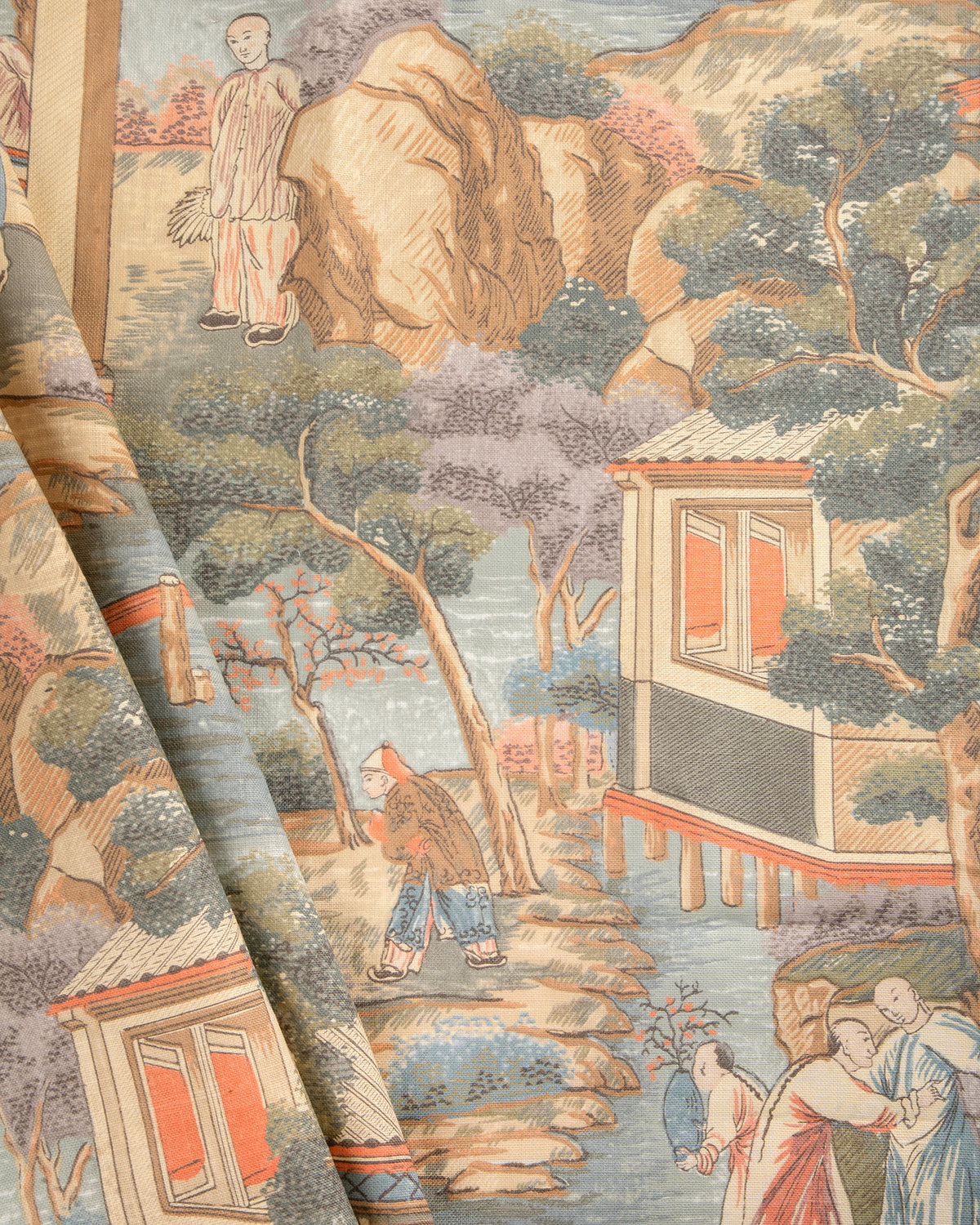Tarim River Print fabric in Multi color - pattern number 2025108.3524.0 - by Lee Jofa in the Kingsley collection