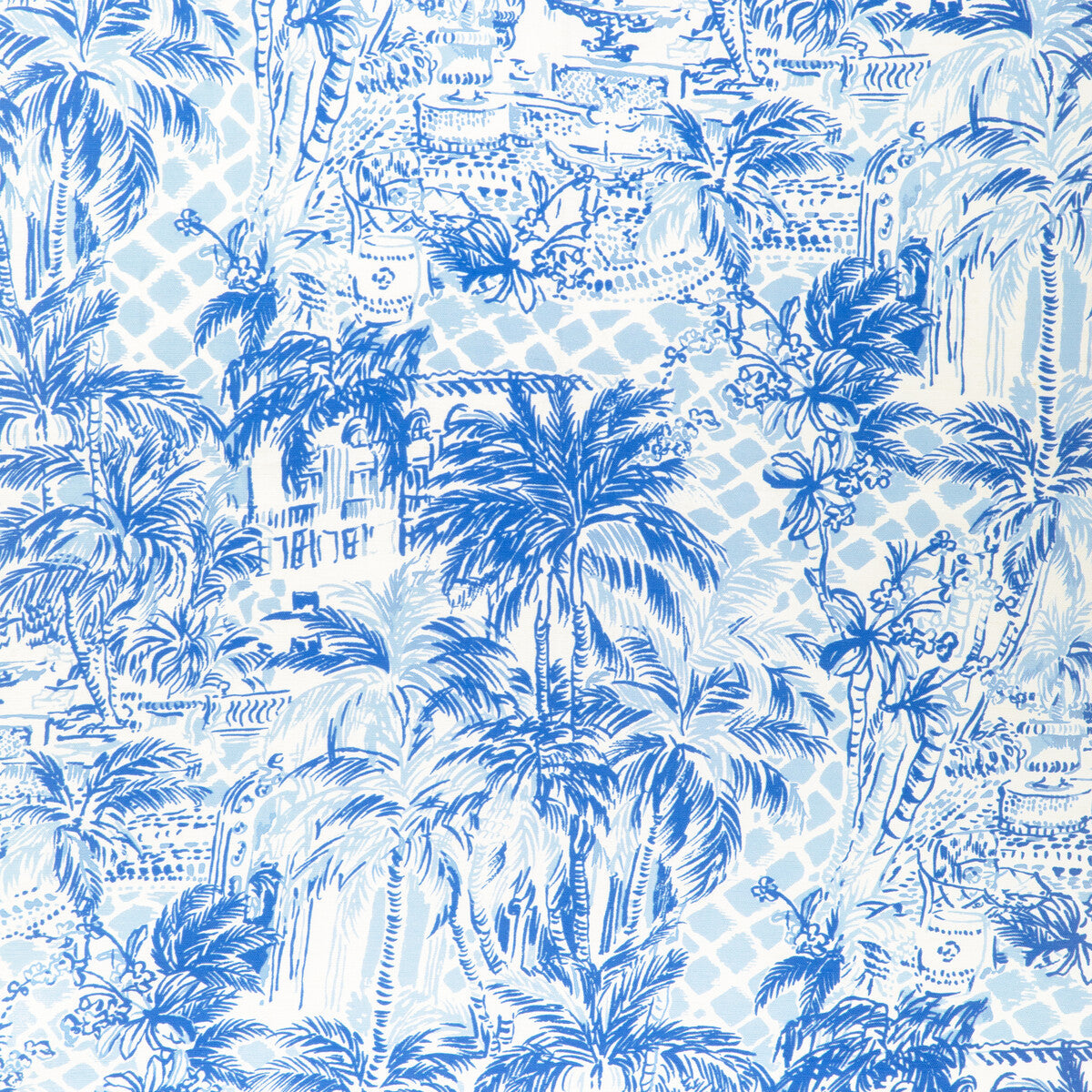 Palm Beach fabric in blue lapis color - pattern number 2025113.550.0 - by Lee Jofa in the Lilly Pulitzer III collection