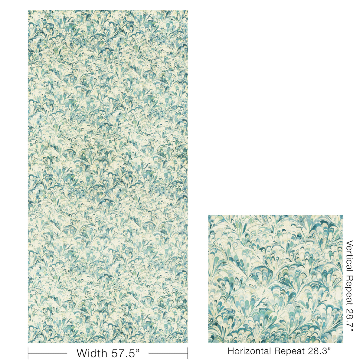 Ellis Print fabric in Ocean color - pattern number 2025129.355.0 - by Lee Jofa in the Whitley Hall collection