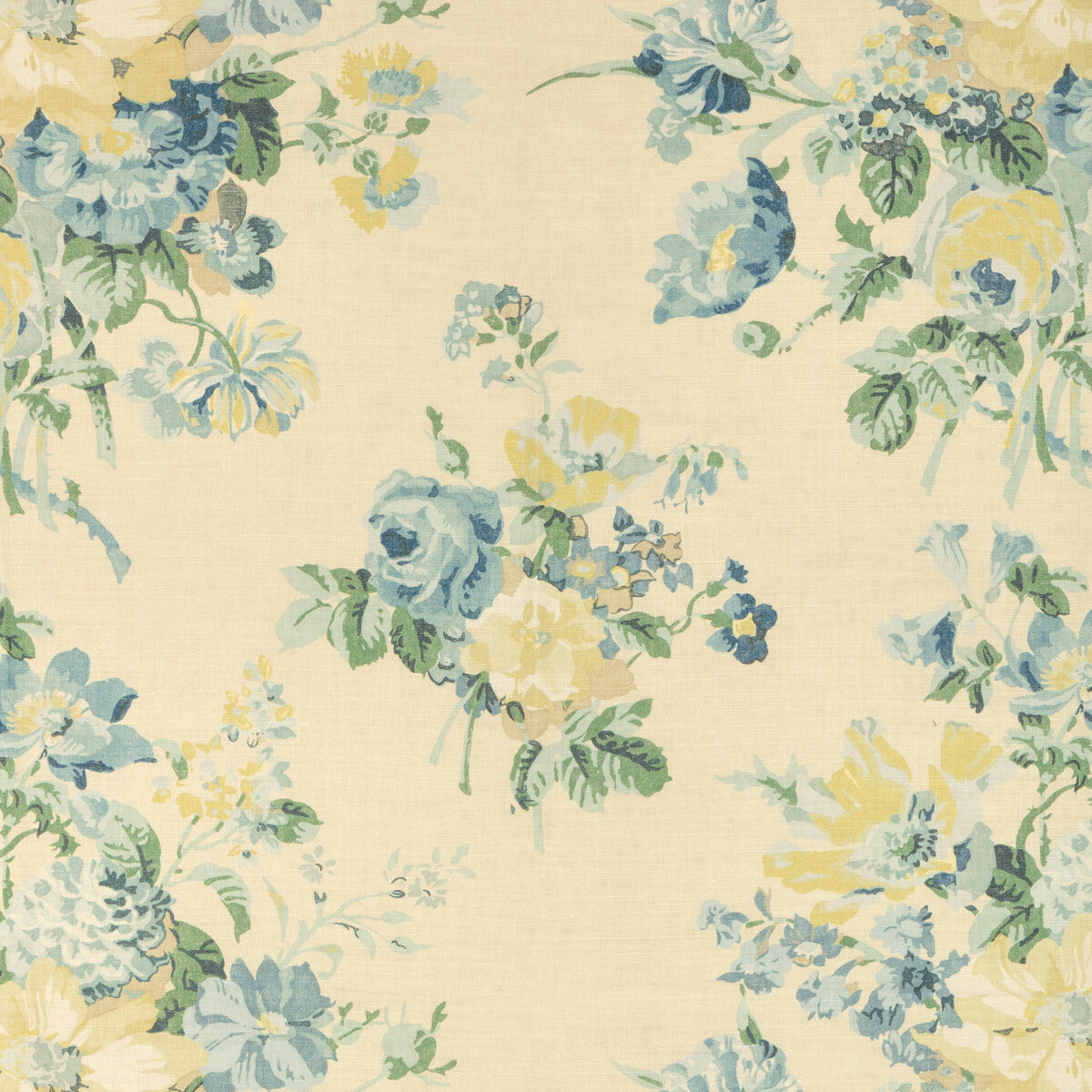 Hathaway Print fabric in blue color - pattern number 2025131.1523.0 - by Lee Jofa in the Whitley Hall collection